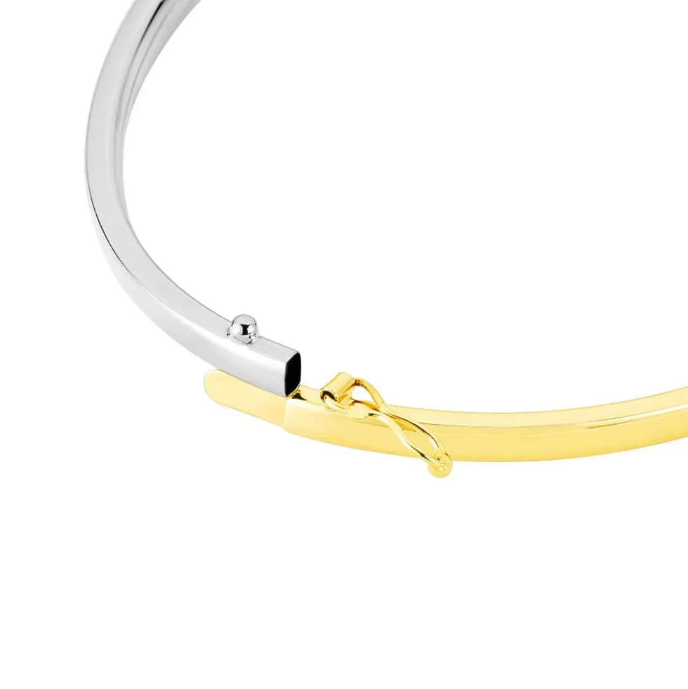 Bracelet Jonc Loise Flexible Or Bicolore