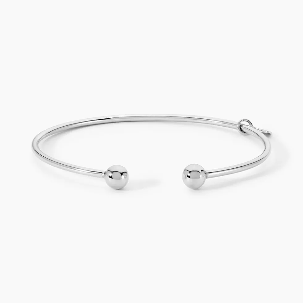 Bracelet Jonc Ludvinia Argent Blanc