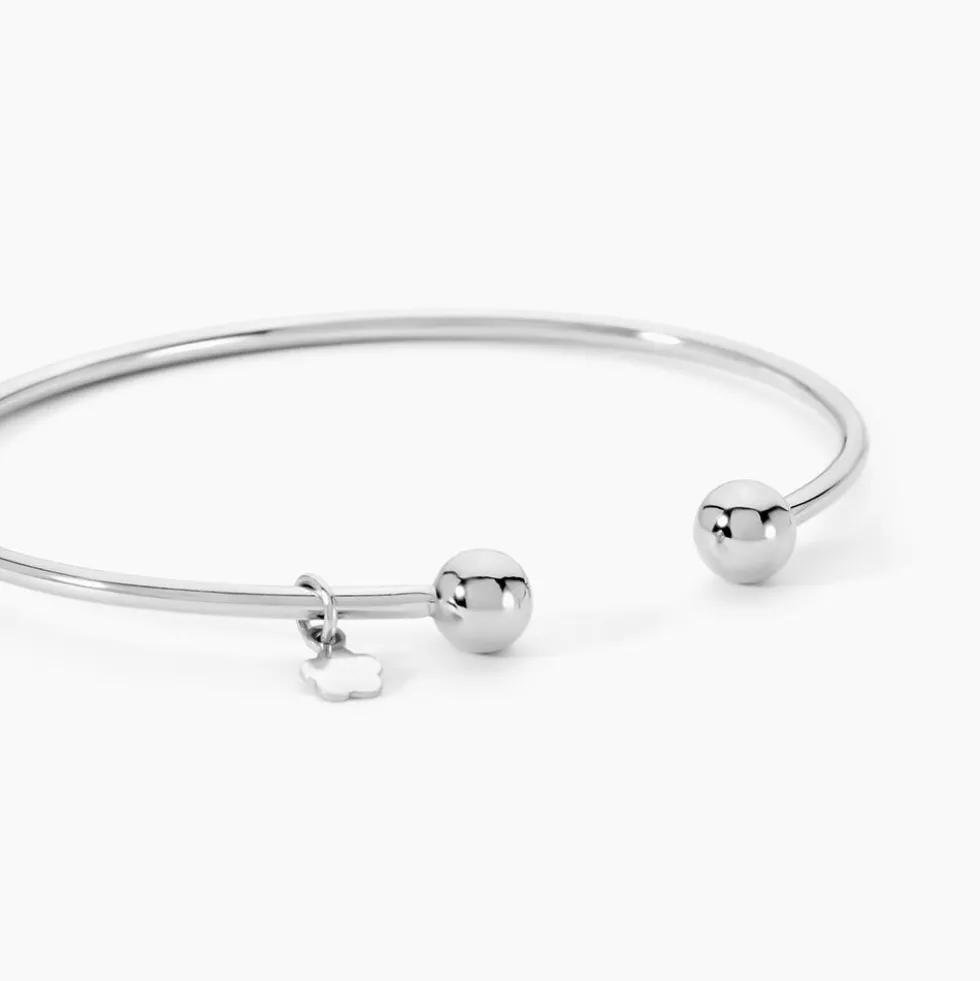 Bracelet Jonc Ludvinia Argent Blanc