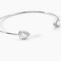 Bracelet Jonc Maddie Argent Blanc Oxyde De Zirconium