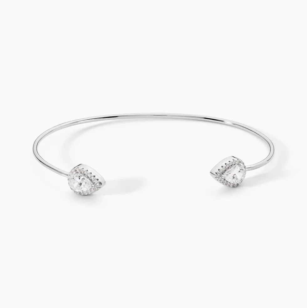 Bracelet Jonc Maddie Argent Blanc Oxyde De Zirconium