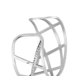 Bracelet Jonc Melodi Acier Blanc Strass