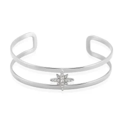 Bracelet Jonc Melyane Acier Blanc Strass