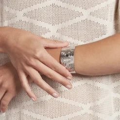 Bracelet Jonc Mounia Acier Blanc