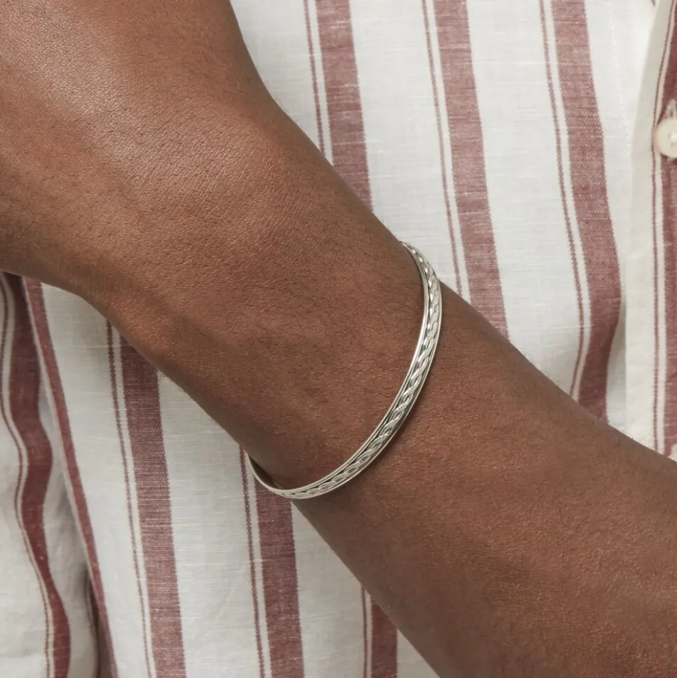 Bracelet Jonc Oscaro Argent Gris