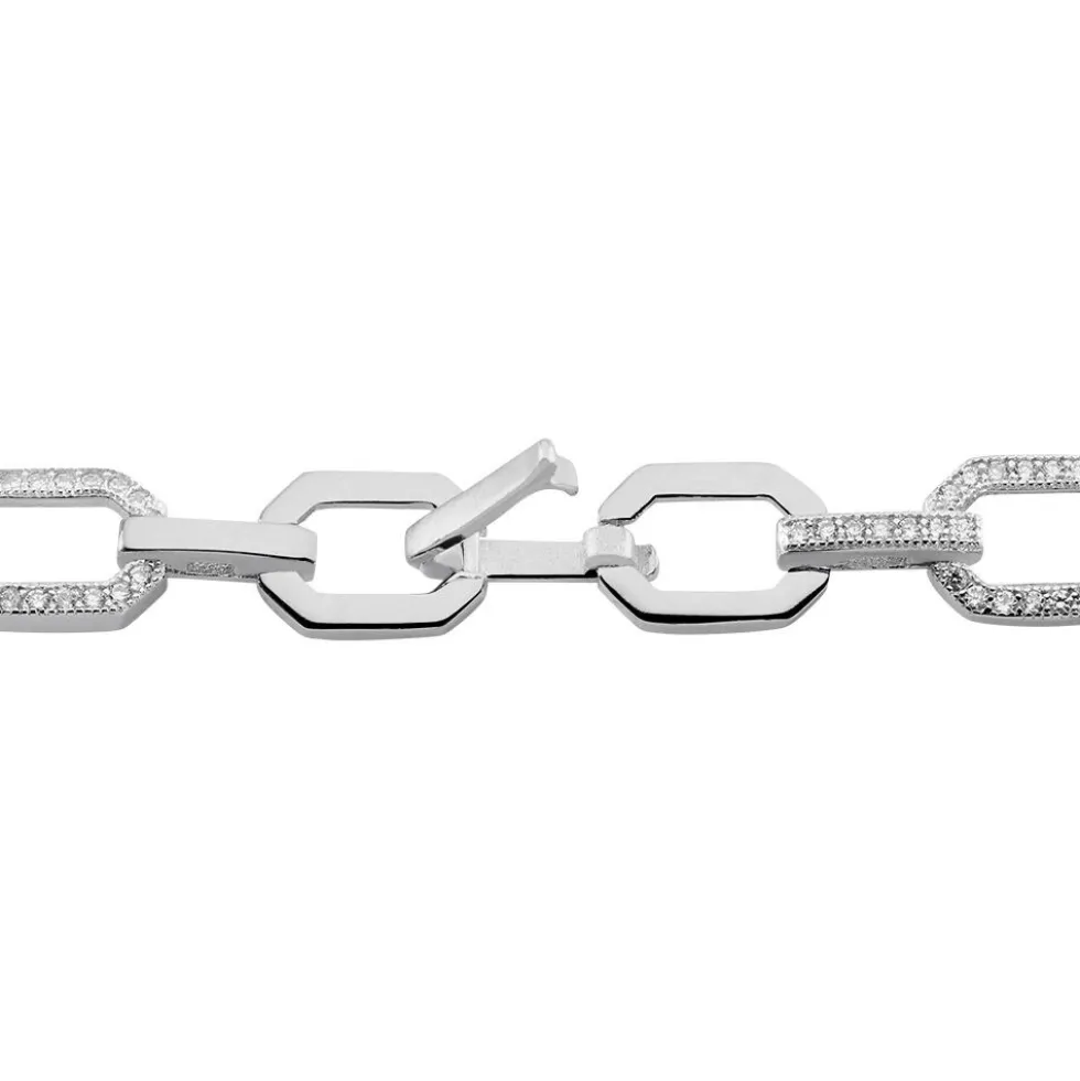 Bracelet Jonc Rava Argent Blanc Oxyde De Zirconium