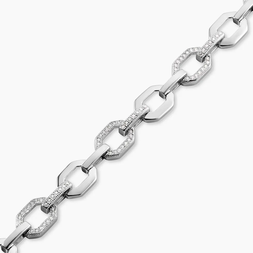 Bracelet Jonc Rava Argent Blanc Oxyde De Zirconium