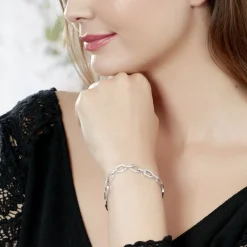 Bracelet Jonc Rava Argent Blanc Oxyde De Zirconium