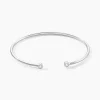 Bracelet Jonc Regine Argent Blanc Oxyde De Zirconium