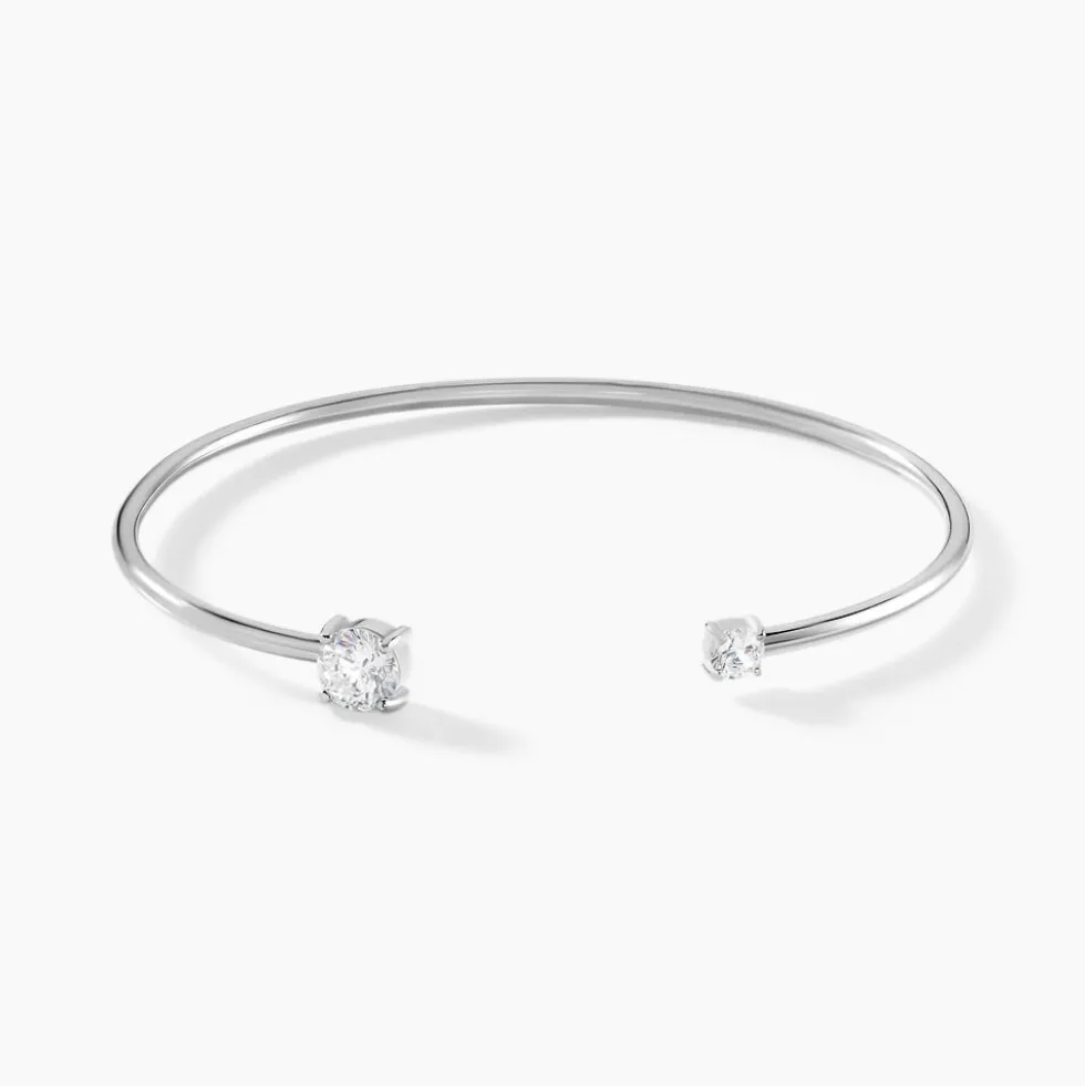 Bracelet Jonc Rio Argent Blanc Oxyde De Zirconium