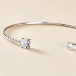 Bracelet Jonc Rio Argent Blanc Oxyde De Zirconium