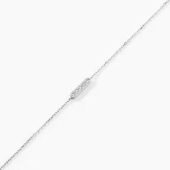 Bracelet Jonc Rosalin Blanc Diamant Blanc