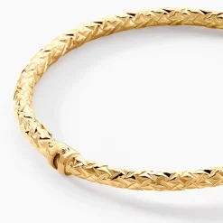 Bracelet Jonc Shiny Diamante Or Jaune