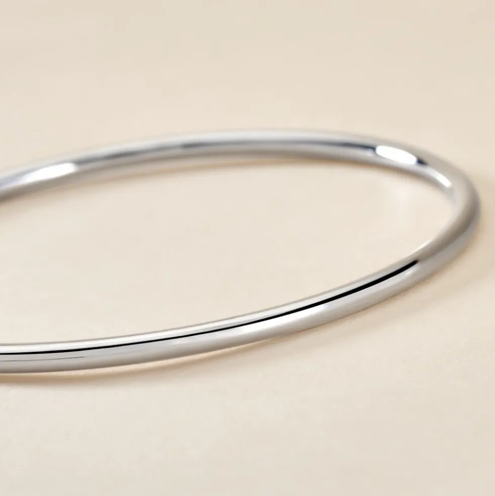 Bracelet Jonc Tabata Argent Blanc