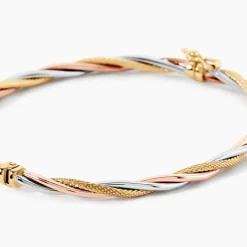 Bracelet Jonc Temani Or Tricolore