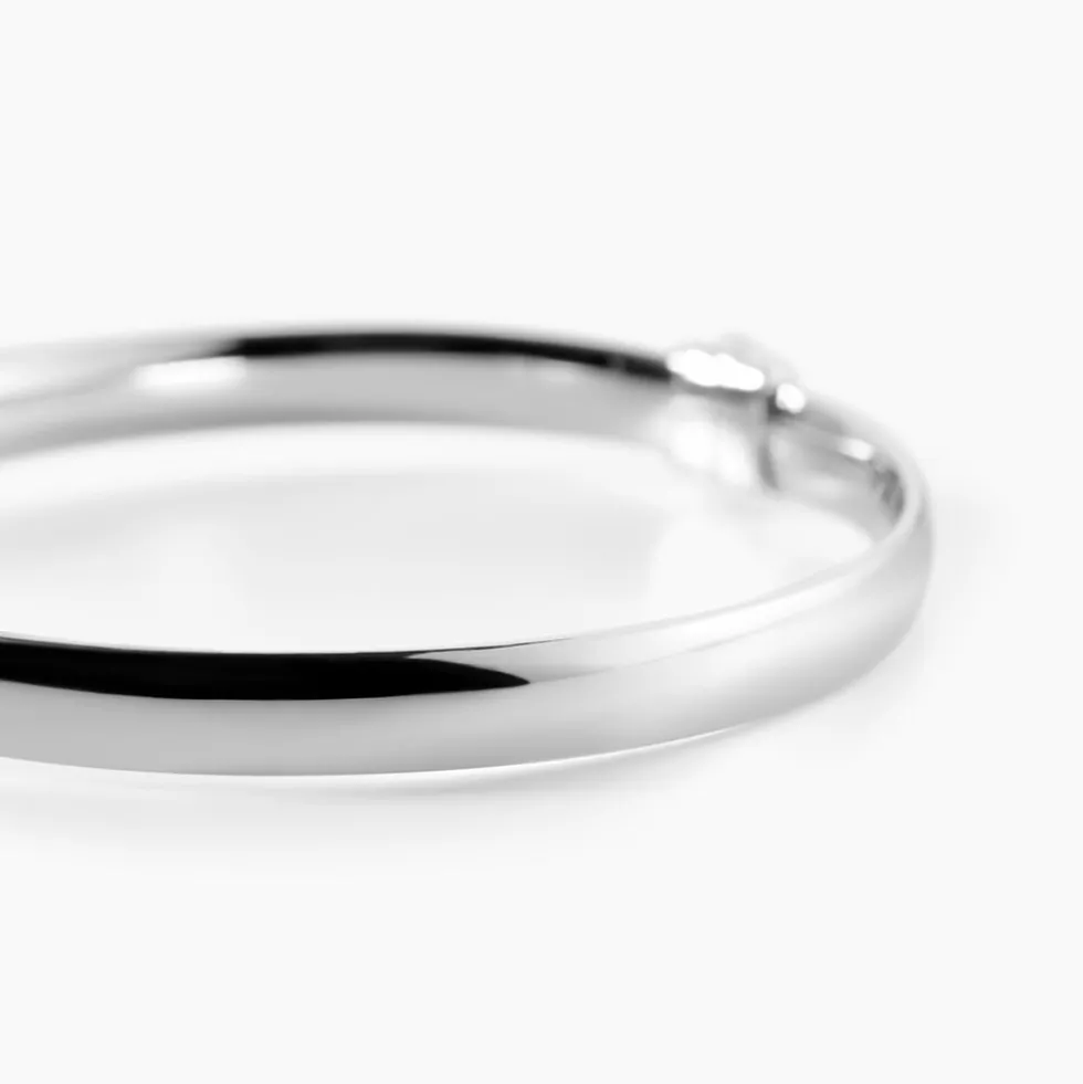 Bracelet Jonc Thaira Argent Blanc