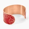Bracelet Jonc Willem Acier Rose Smalto Rouge