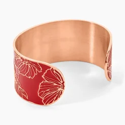 Bracelet Jonc Willem Acier Rose Smalto Rouge