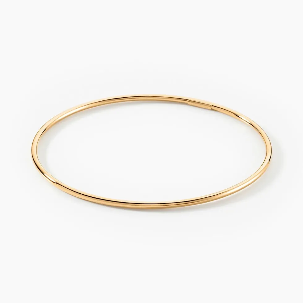Bracelet Jonc Xylina Fil Rond Lisse Or Jaune
