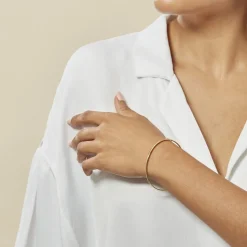 Bracelet Jonc Yuriy Fil Flexible Or Jaune