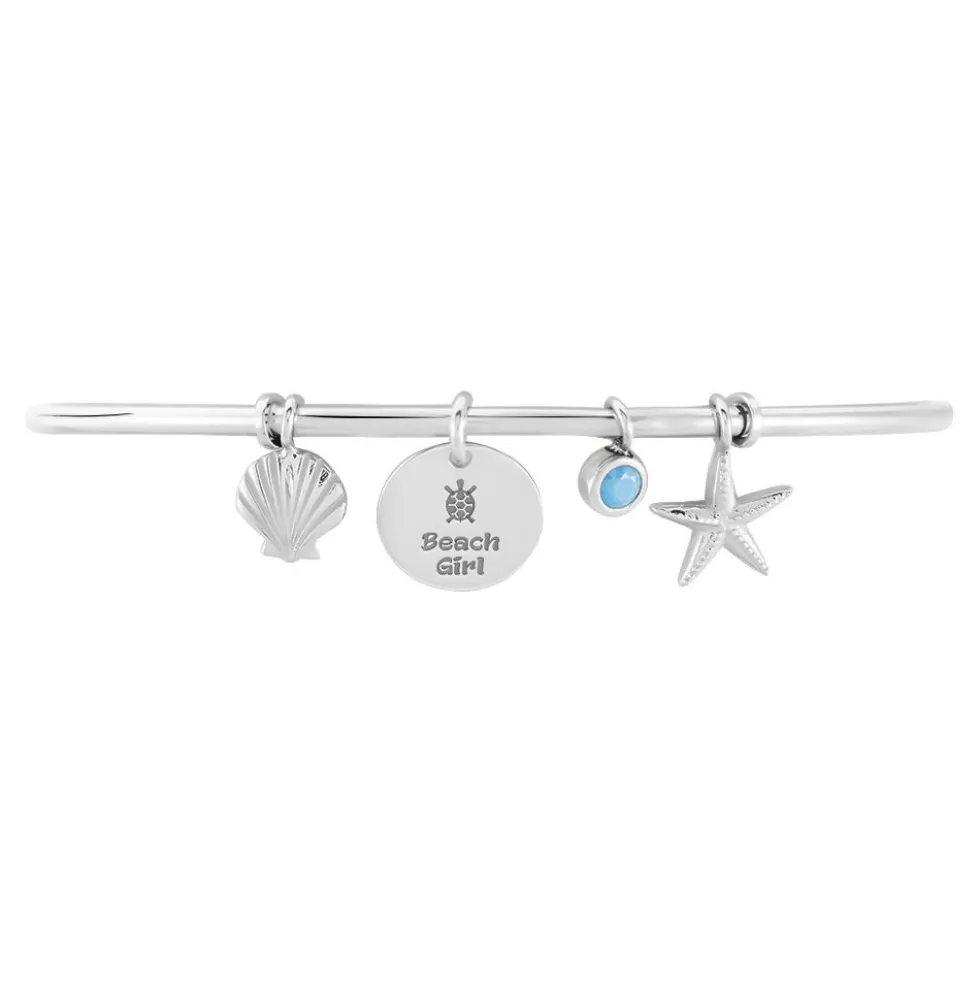 Bracelet Jonc Zerane Argent Blanc Oxyde De Zirconium