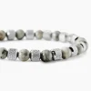 Bracelet Jourdan Acier Blanc Jaspe Africain