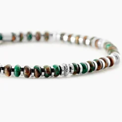 Bracelet Jourdan Acier Blanc Jaspe Africain