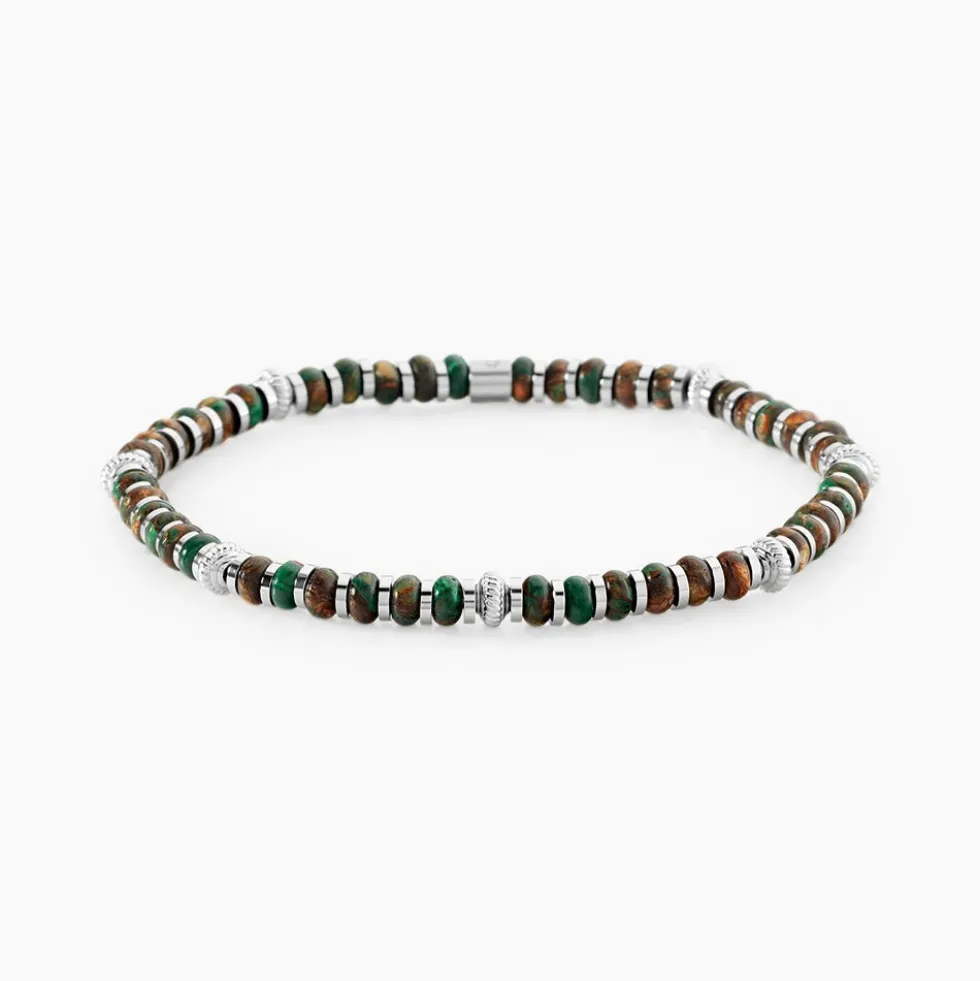 Bracelet Jourdan Acier Blanc Jaspe Africain