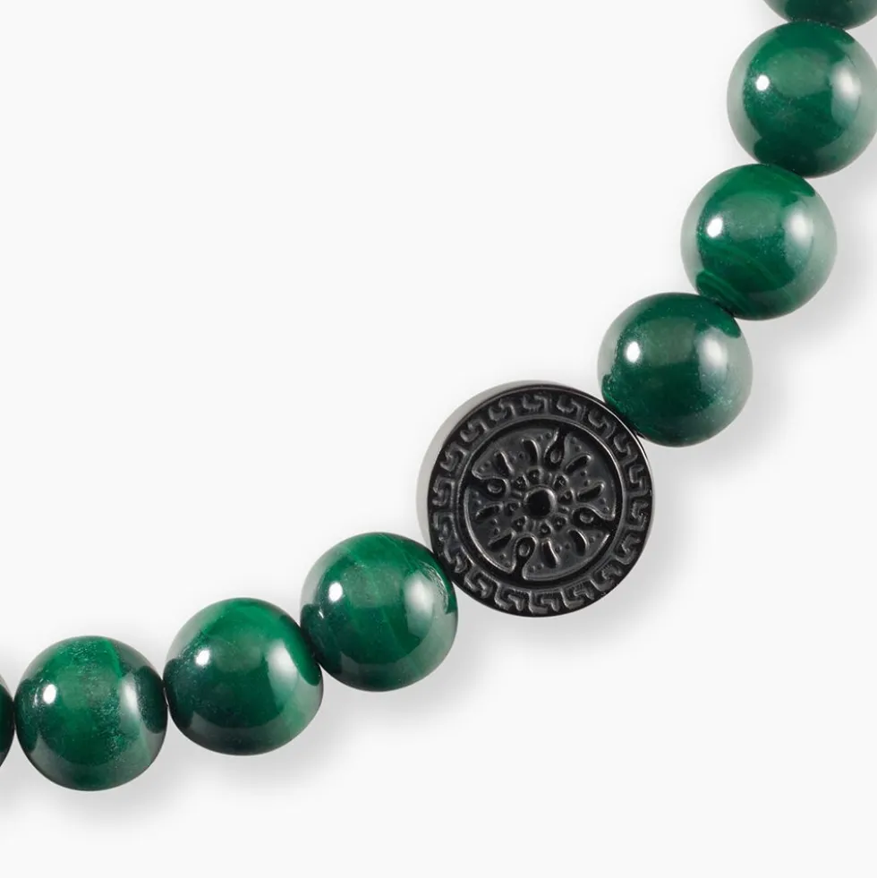 Bracelet Jourdan Acier Noir Malachite