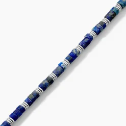 Bracelet Jourdan Arttu Acier Argenté Lapis Lazuli