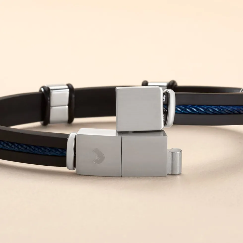Bracelet Jourdan Caoutchouc Noir