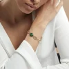 Bracelet Julyan Acier Doré Malachite
