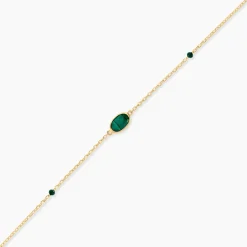 Bracelet Kakalina Or Jaune Malachite