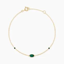 Bracelet Kakalina Or Jaune Malachite