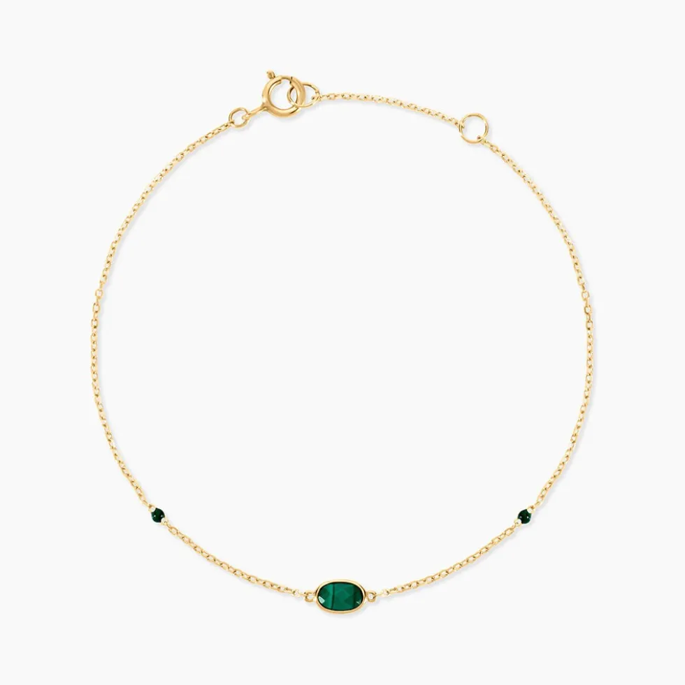 Bracelet Kakalina Or Jaune Malachite