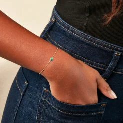 Bracelet Kakalina Or Jaune Malachite