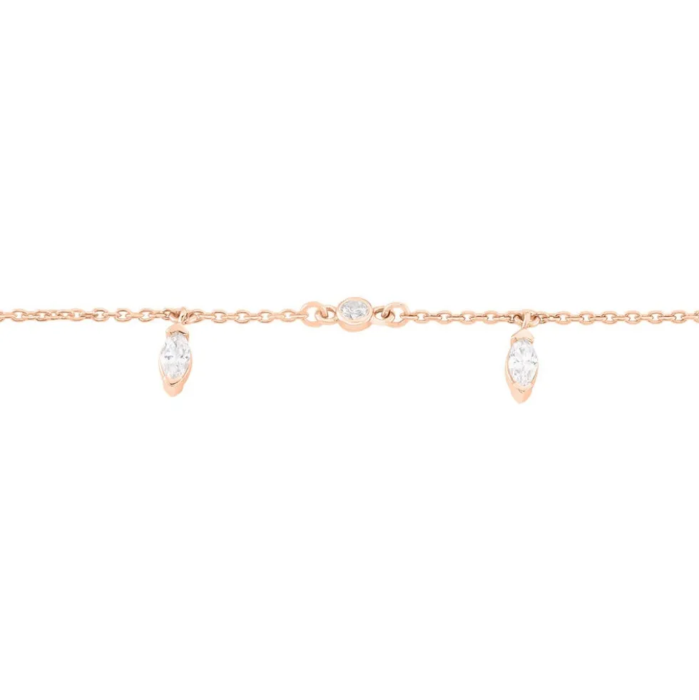 Bracelet Kenta Argent Rose Oxyde De Zirconium