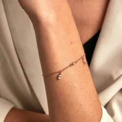 Bracelet Kenta Argent Rose Oxyde De Zirconium