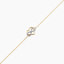 Bracelet Lachina Or Bicolore Oxyde De Zirconium