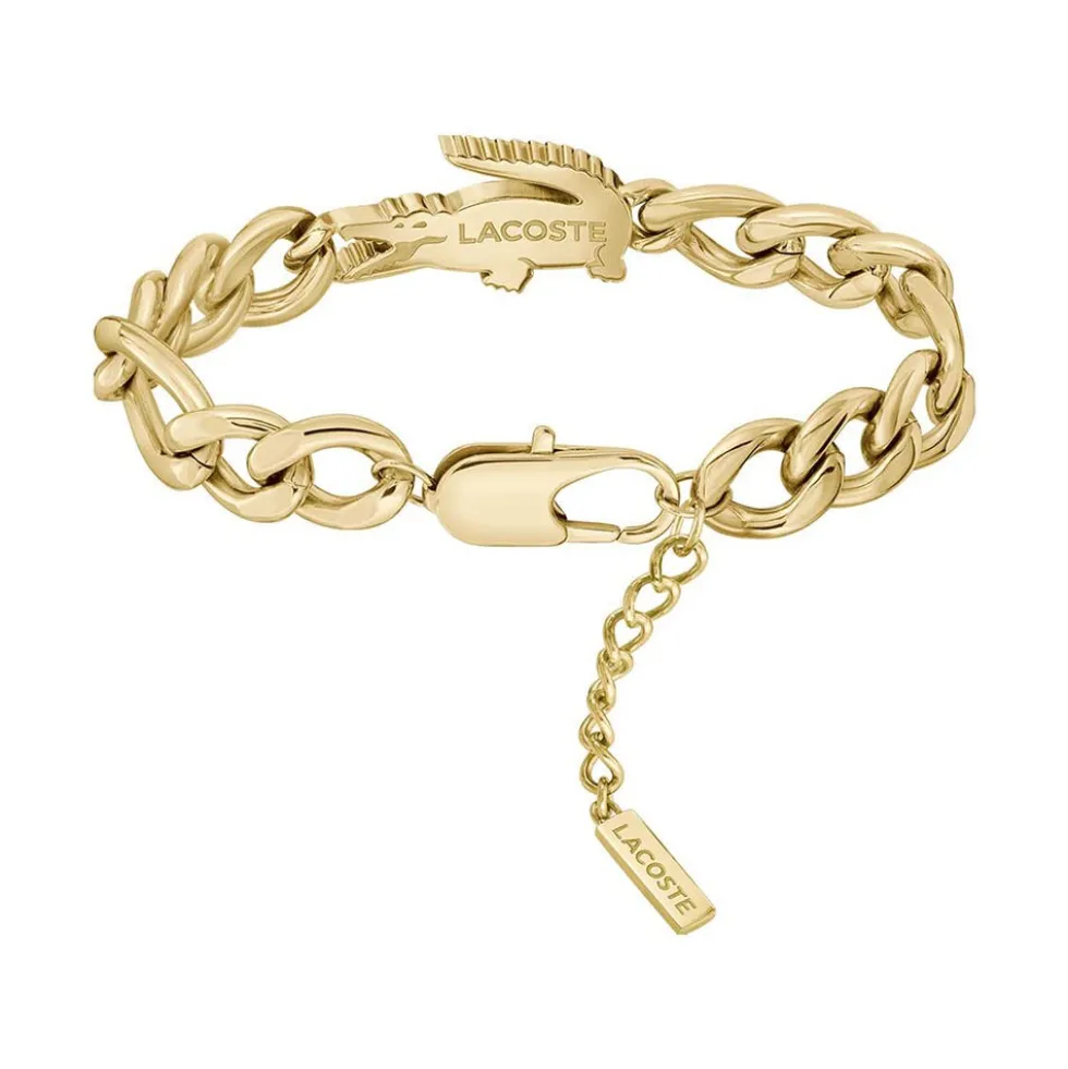 Bracelet Lacoste Crocodile Acier Jaune