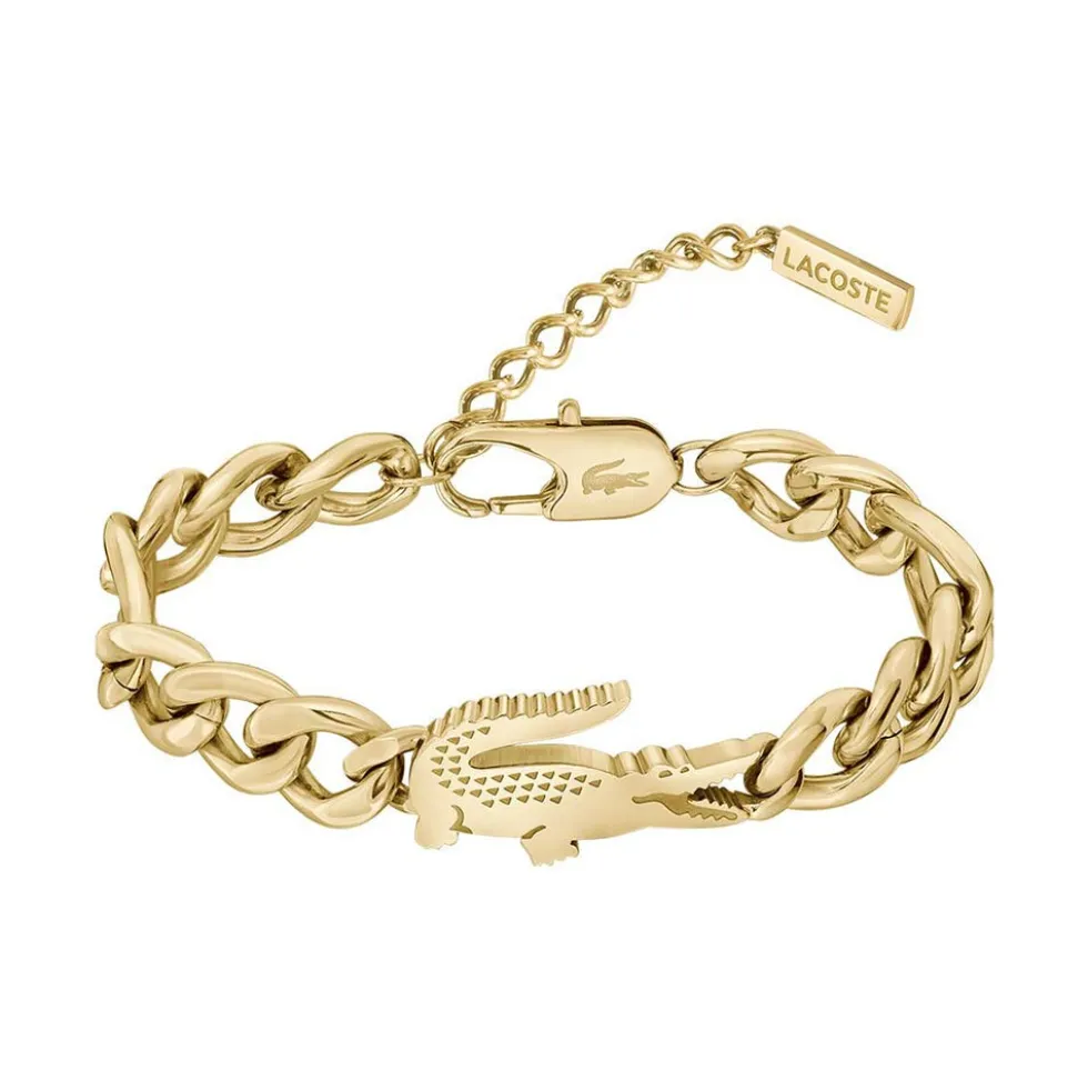 Bracelet Lacoste Crocodile Acier Jaune