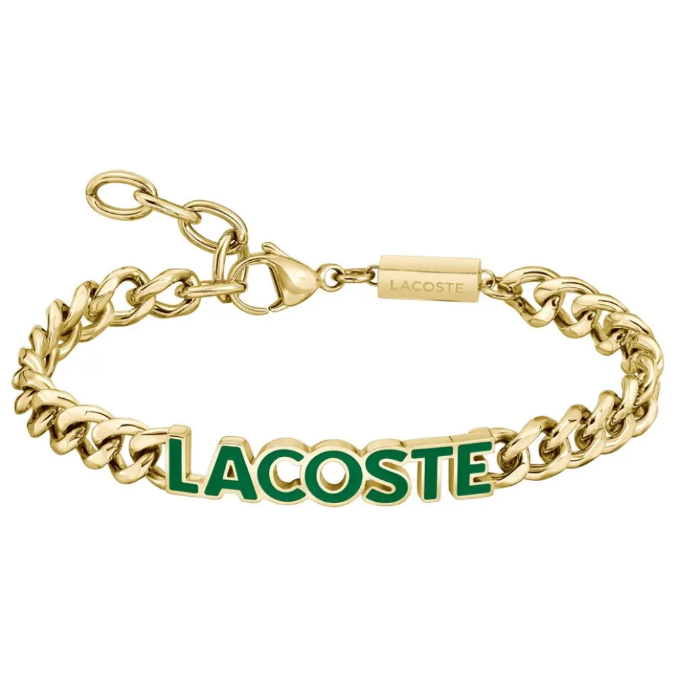 Bracelet Lacoste Script Acier Jaune