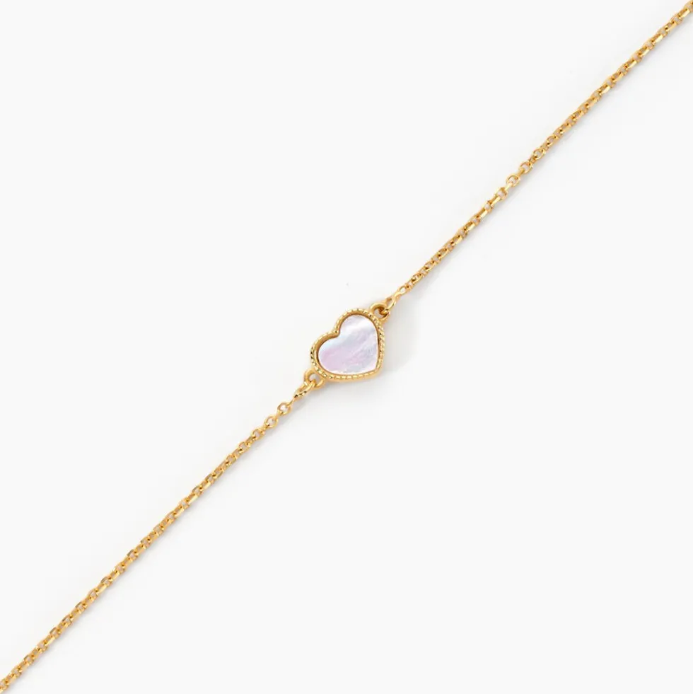 Bracelet L'amour Coloré Or Jaune Nacre