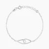 Bracelet Les Inseparables Argent Blanc