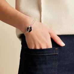 Bracelet Lola Cera Argent Blanc Céramique Et Oxyde De Zirconium