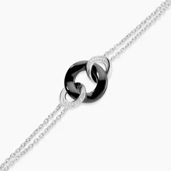 Bracelet Lola Cera Argent Blanc Céramique Et Oxyde De Zirconium