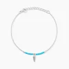 Bracelet Lottie Argent Blanc Turquoise