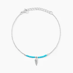 Bracelet Lottie Argent Blanc Turquoise