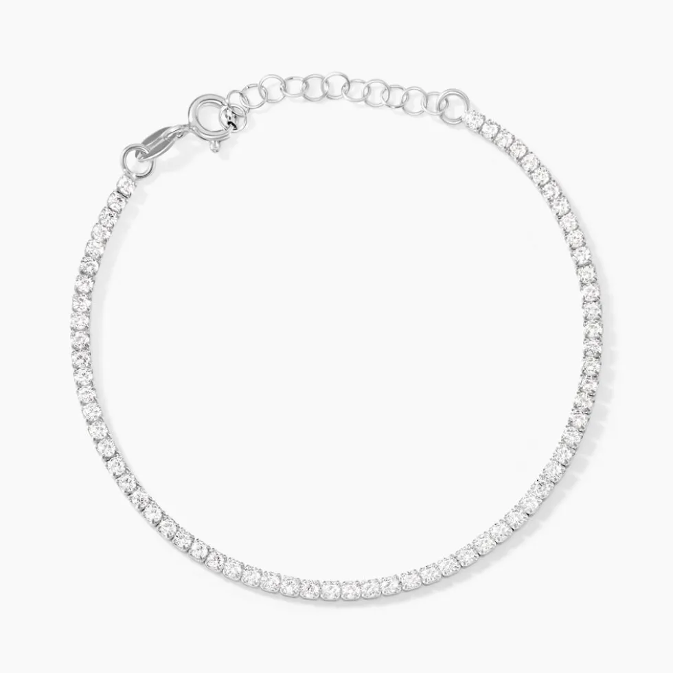 Bracelet Lou-anne Argent Blanc Oxydes De Zirconium