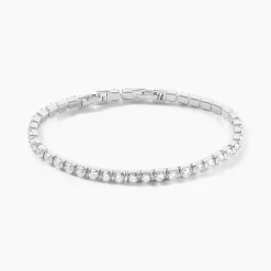 Bracelet Lou-anne Argent Blanc Oxyde De Zirconium Blanc